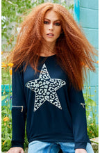 Star Black Jersey Top