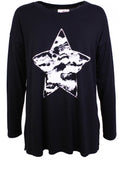 Star Design Oversized Top