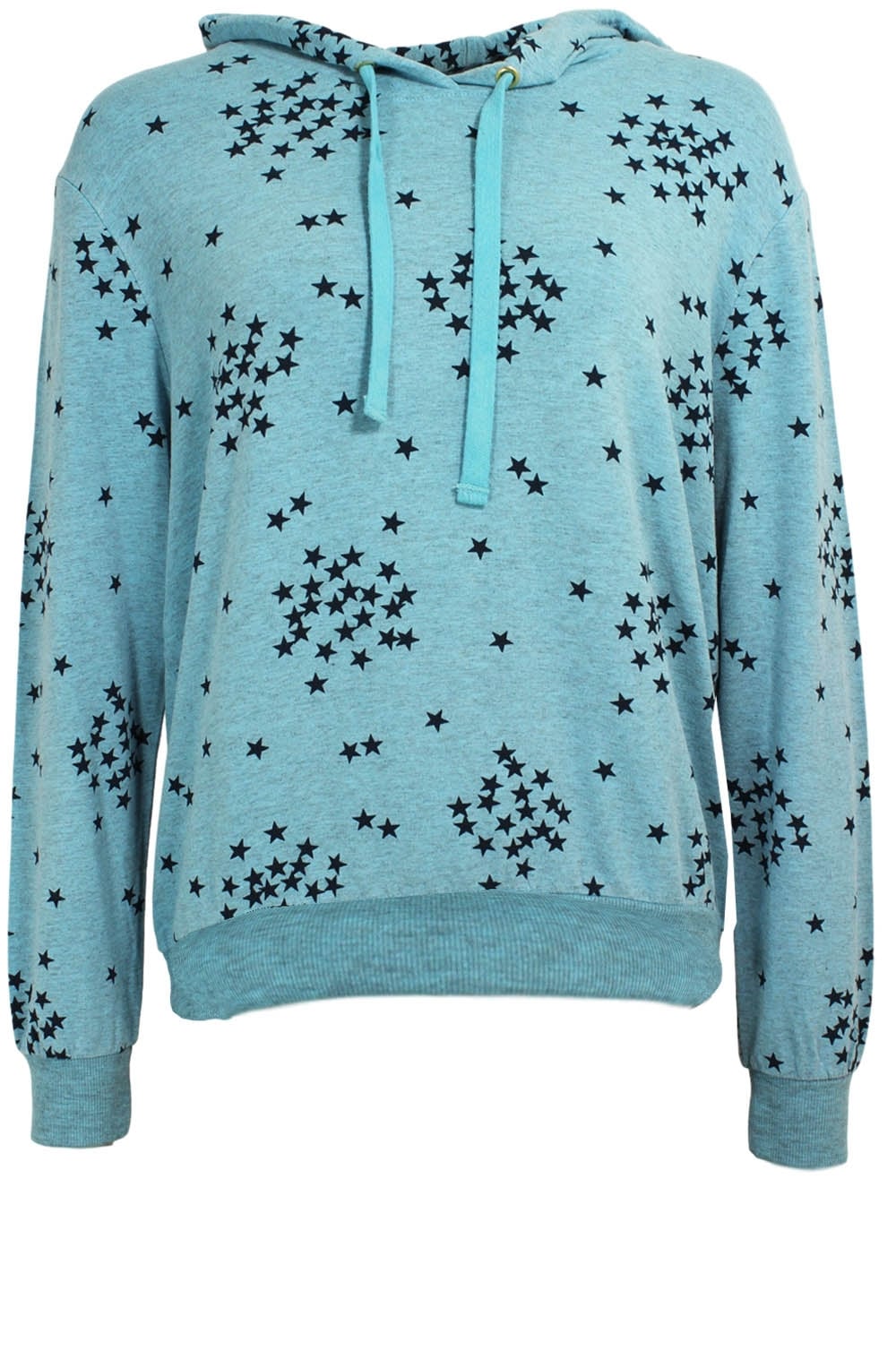 Star Print Hooded Sweatshirt