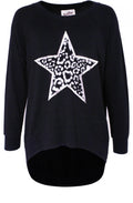 Star Soft Black over sized Sweatshirt