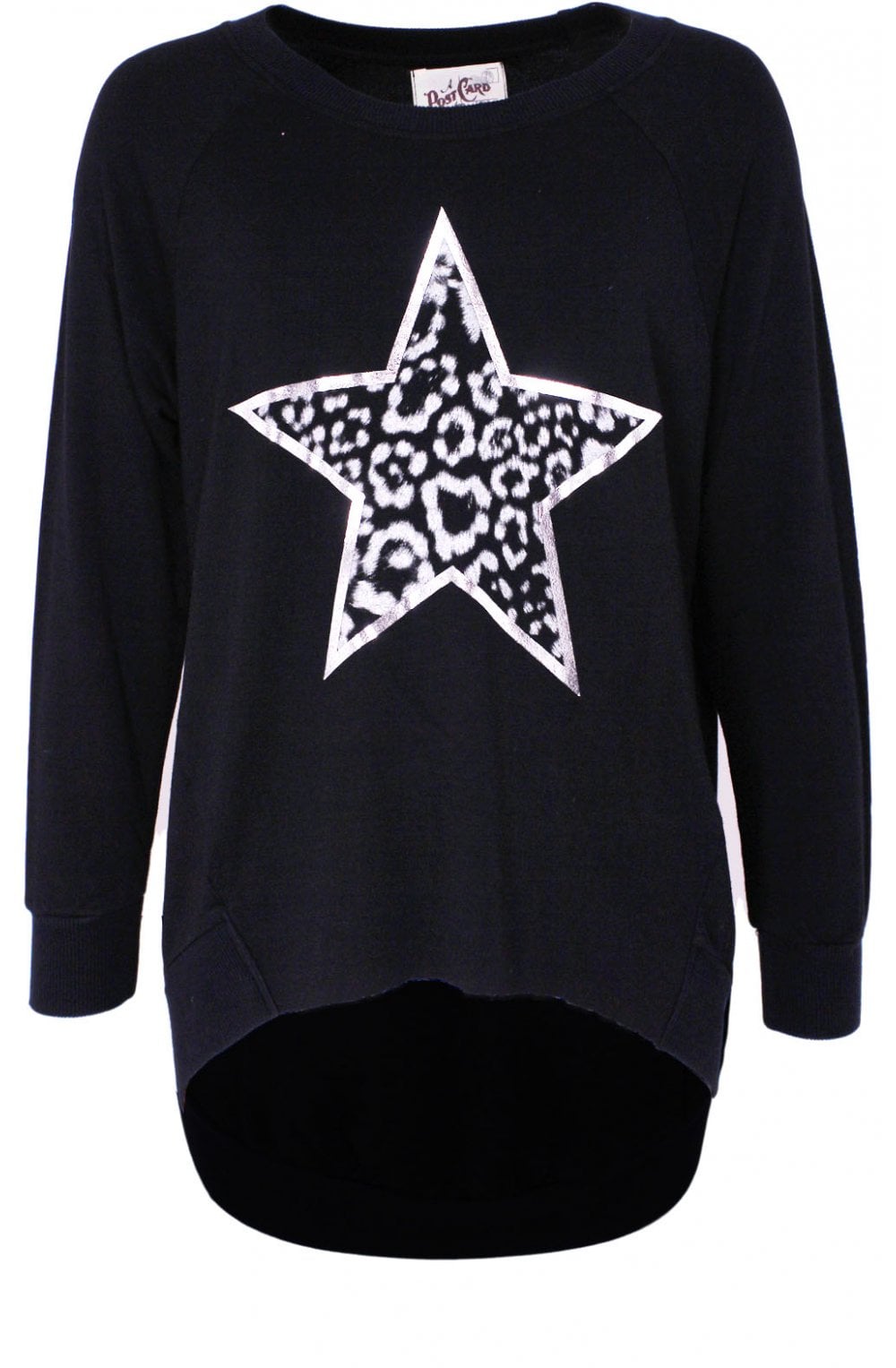 Star Soft Black over sized Sweatshirt