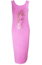 Stencil Pink Jersey Midi Dress