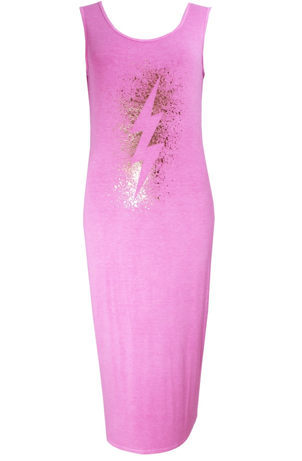 Stencil Pink Jersey Midi Dress
