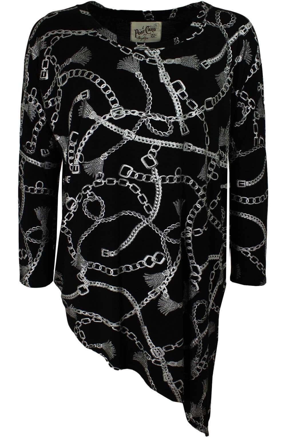 Valeria Metallic Chain Design Top