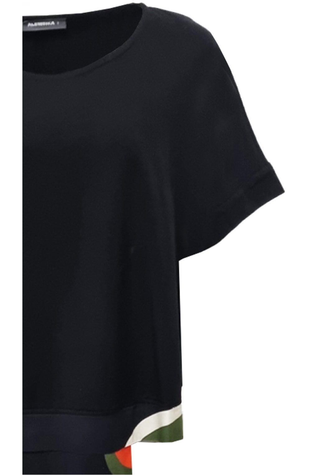 Asymmetric Top with Floral Detail