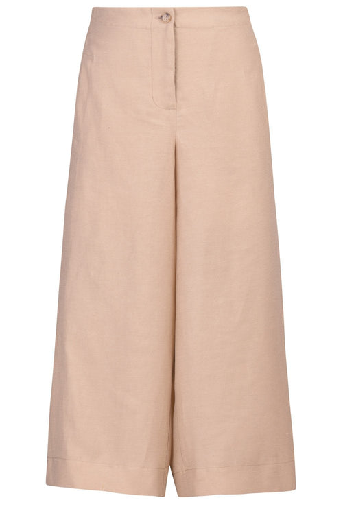 Beige Wide Leg Culottes