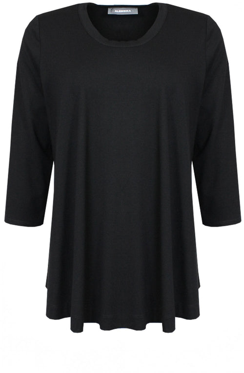 Black Sleeved Trapeze Top