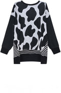Black and Off White Urban Metaphor Oversized Top
