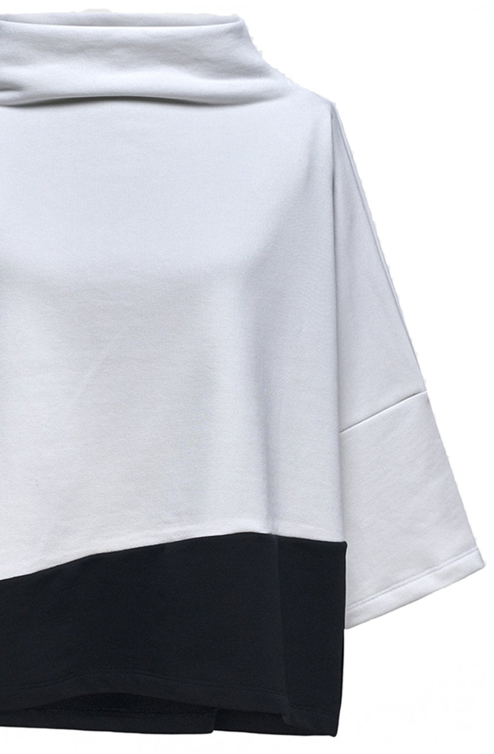 Black and Off White Urban Optima Top