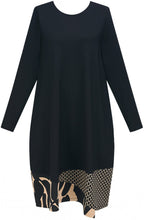 Black and Tan Nora Relaxed Jersey Dress