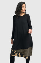 Black and Tan Nora Relaxed Jersey Dress