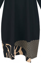 Black and Tan Nora Relaxed Jersey Dress