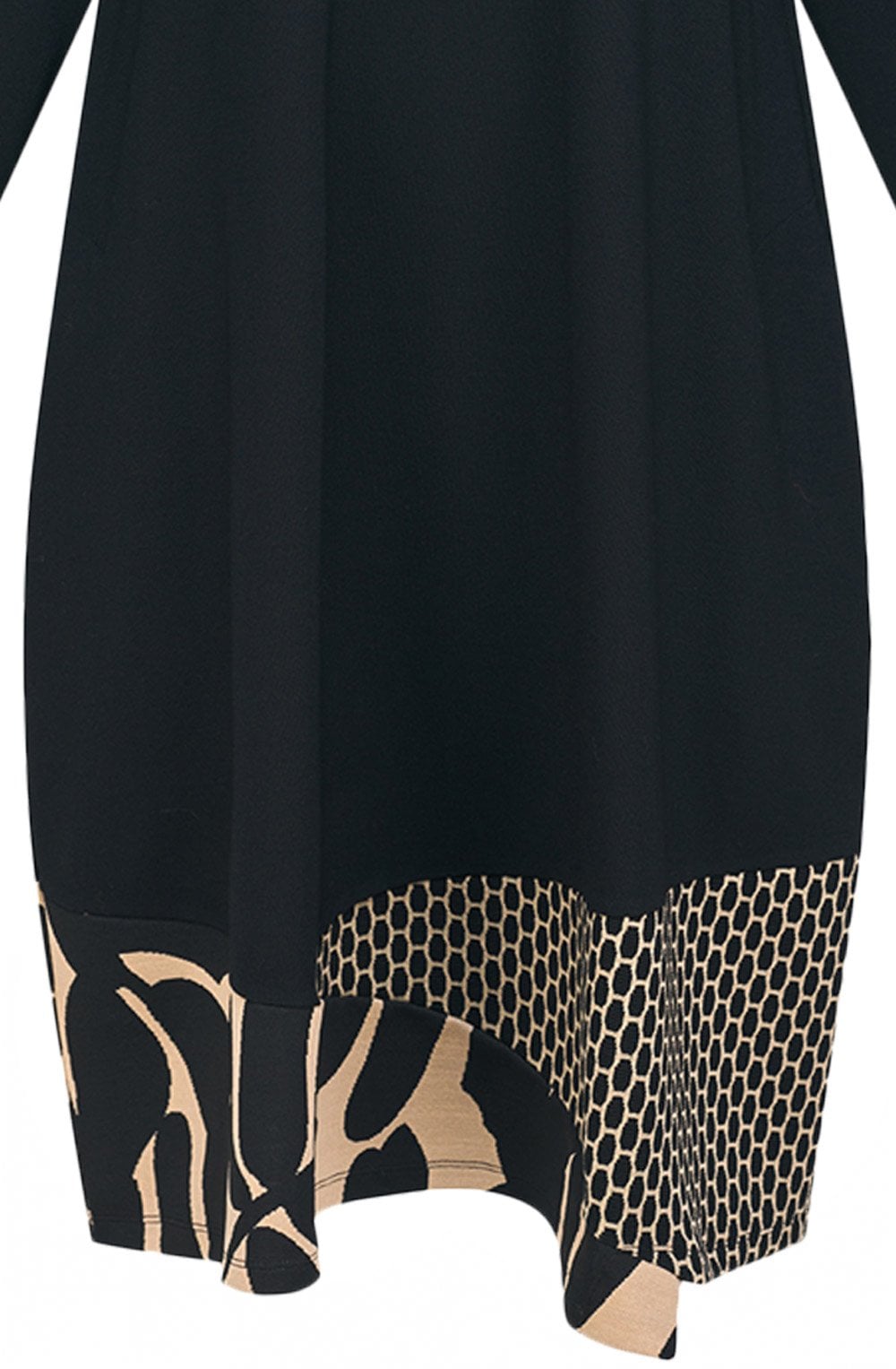 Black and Tan Nora Relaxed Jersey Dress