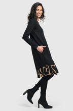 Black and Tan Nora Relaxed Jersey Dress