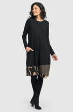 Black and Tan Nora Relaxed Jersey Dress