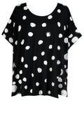 Black and White Circles Top
