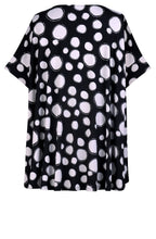 Black and White Circles Top