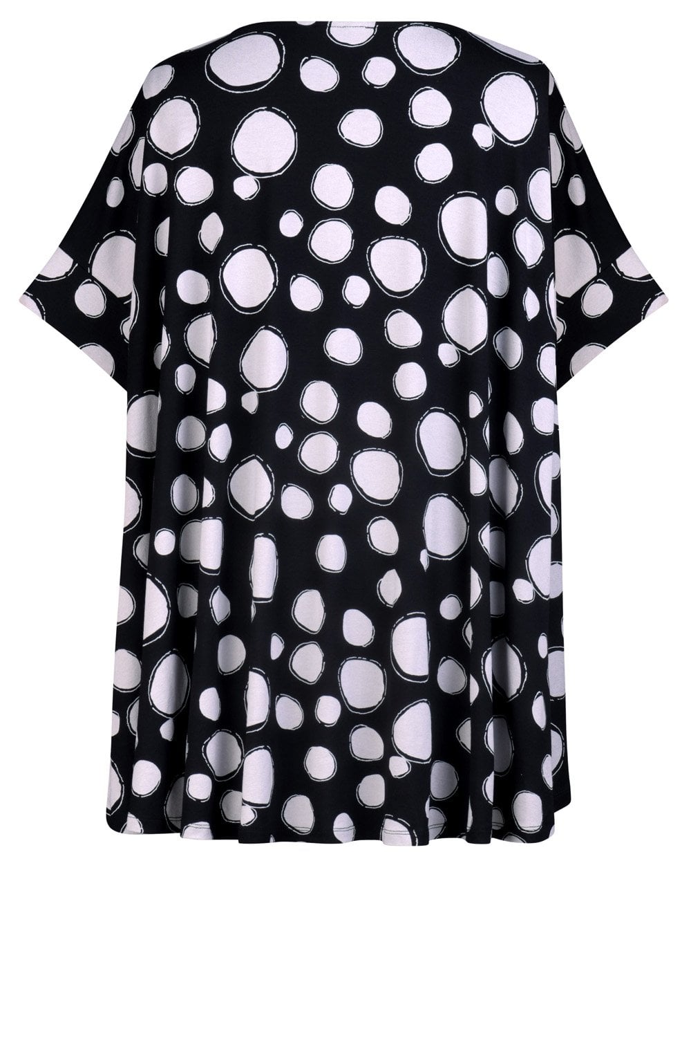 Black and White Circles Top