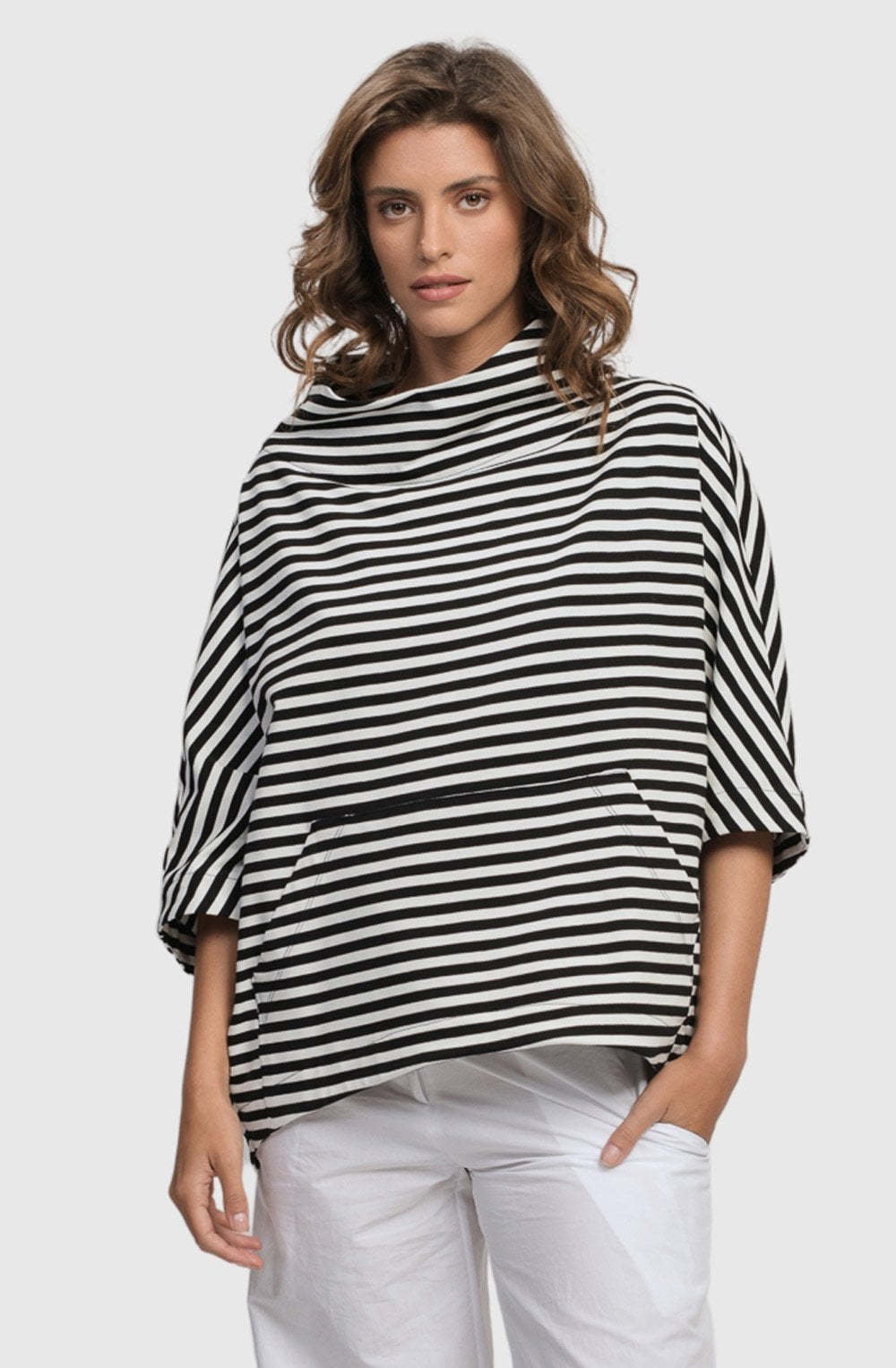 Black and White Oversized Urban Trekker Sweatshirt