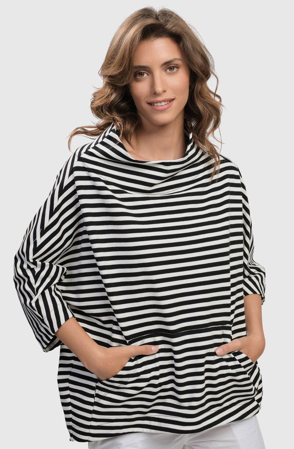 Black and White Oversized Urban Trekker Sweatshirt