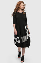 Black and White Patch Pattern Dress
