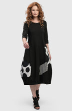 Black and White Patch Pattern Dress