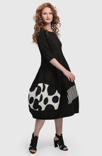 Black and White Patch Pattern Dress