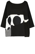 Black and White Rockefeller Oversized Boxy Tee
