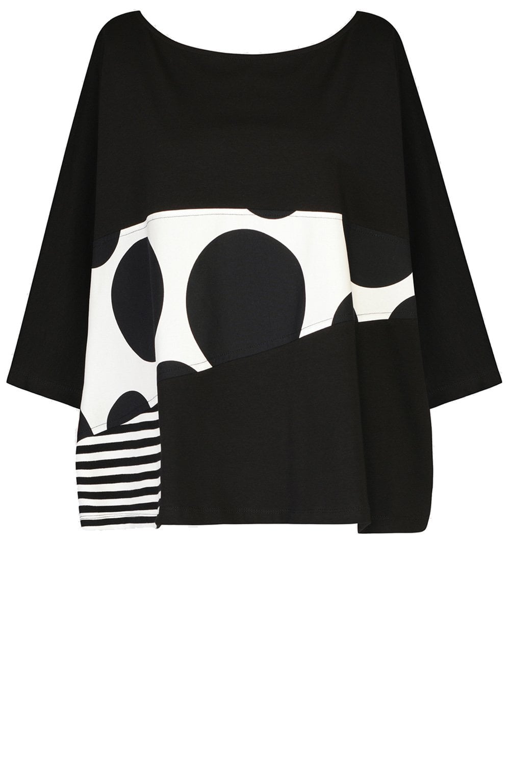 Black and White Rockefeller Oversized Boxy Tee