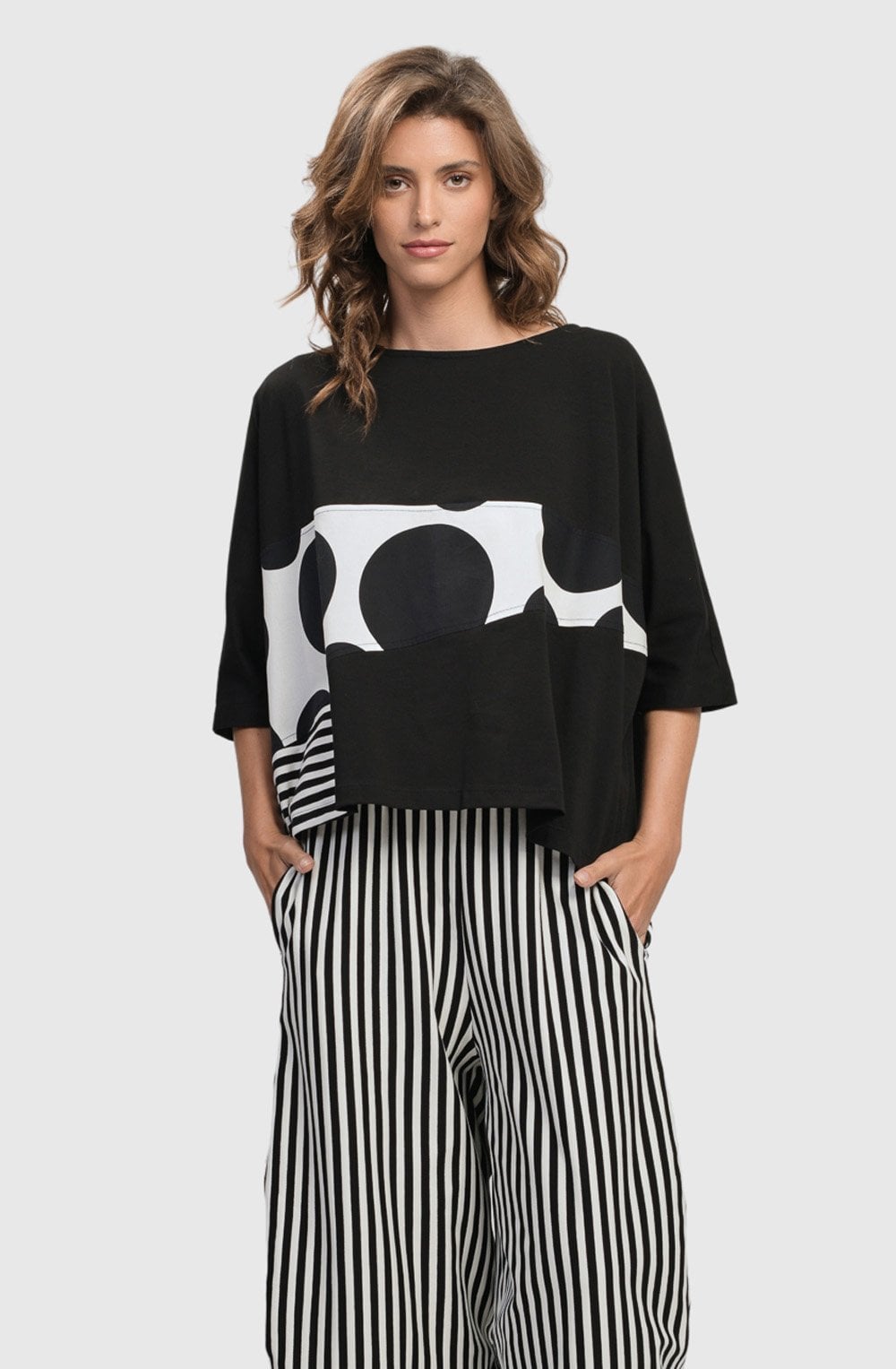 Black and White Rockefeller Oversized Boxy Tee