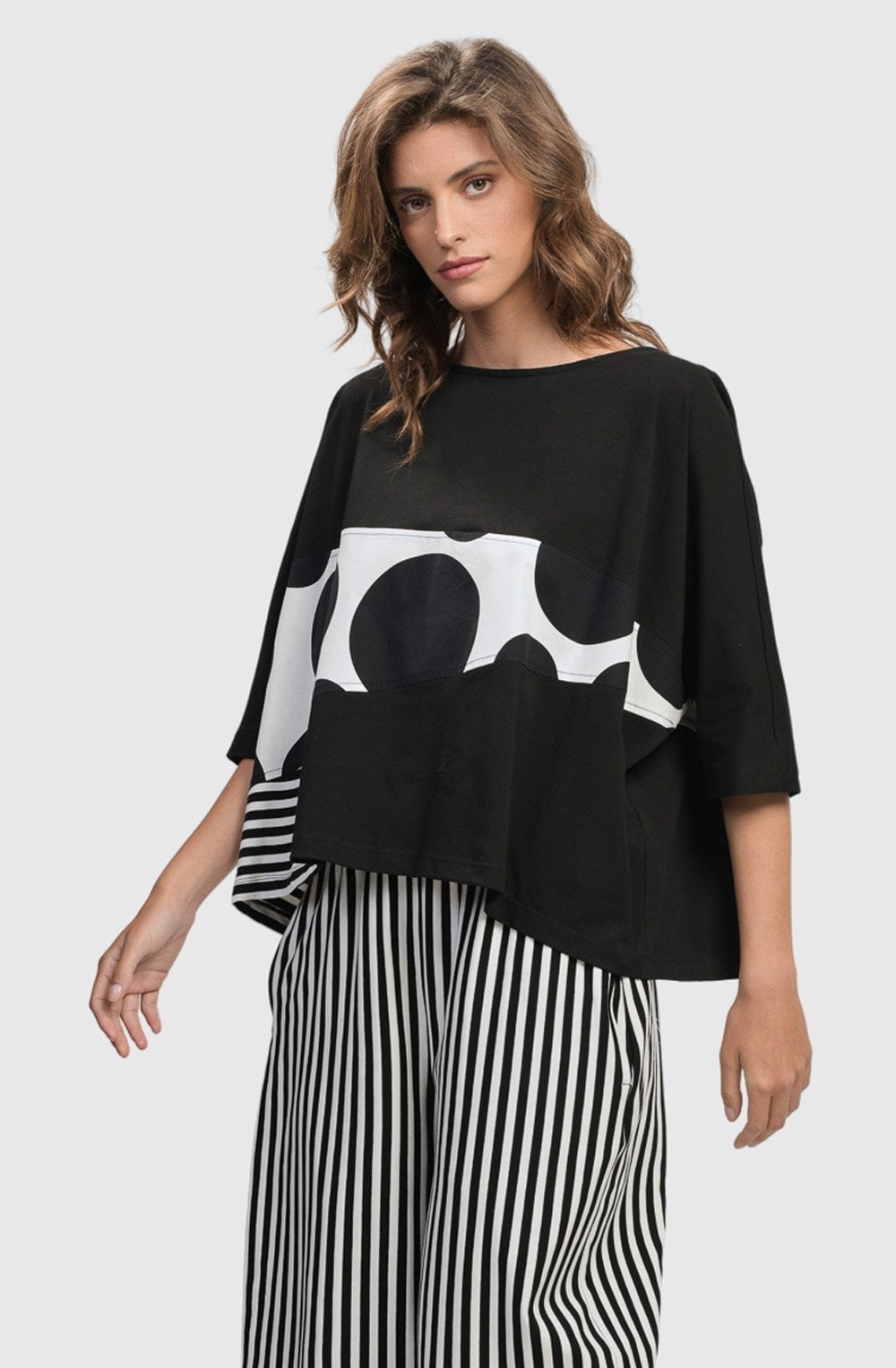 Black and White Rockefeller Oversized Boxy Tee