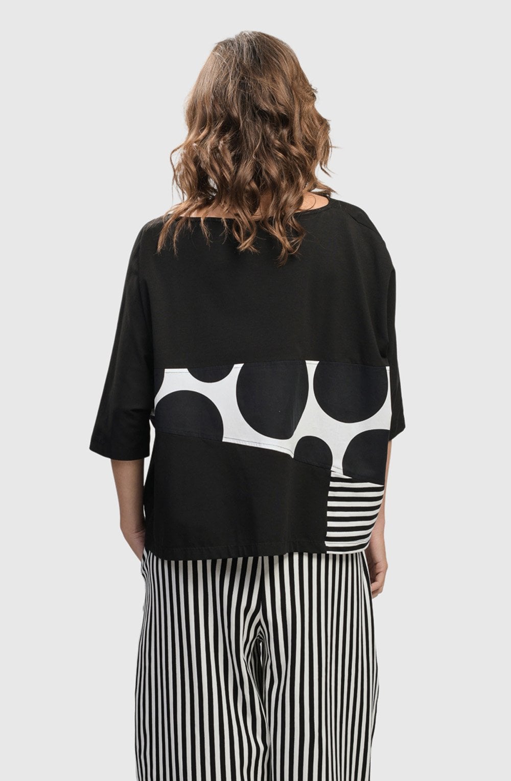 Black and White Rockefeller Oversized Boxy Tee