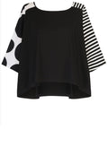 Black and White Urban Commuter Oversized Boxy Tee