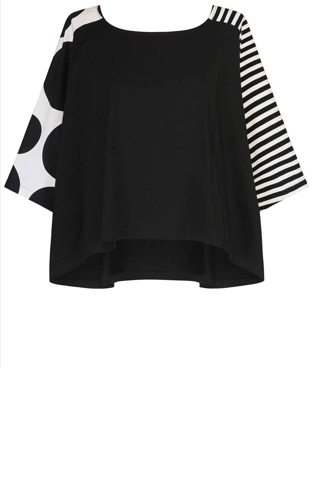 Black and White Urban Commuter Oversized Boxy Tee