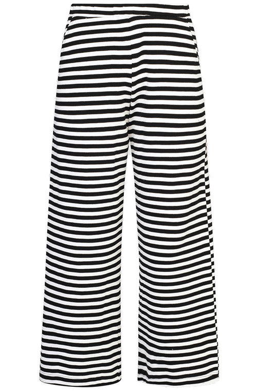 Black and White Urban Greenwich Striped Culottes