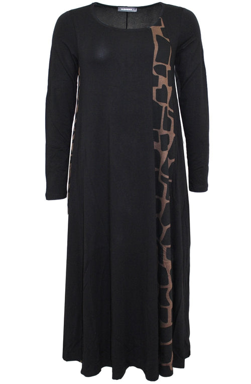 Black Block Design Dress