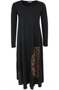 Black Check and Animal Print Dress