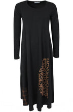 Black Check and Animal Print Dress