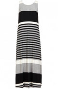 Black & Grey Striped Dress