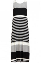 Black & Grey Striped Dress