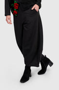 Black Loft Terry Lantern Trousers
