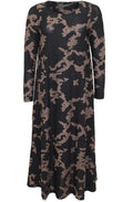 Black & Mocha Print Dress