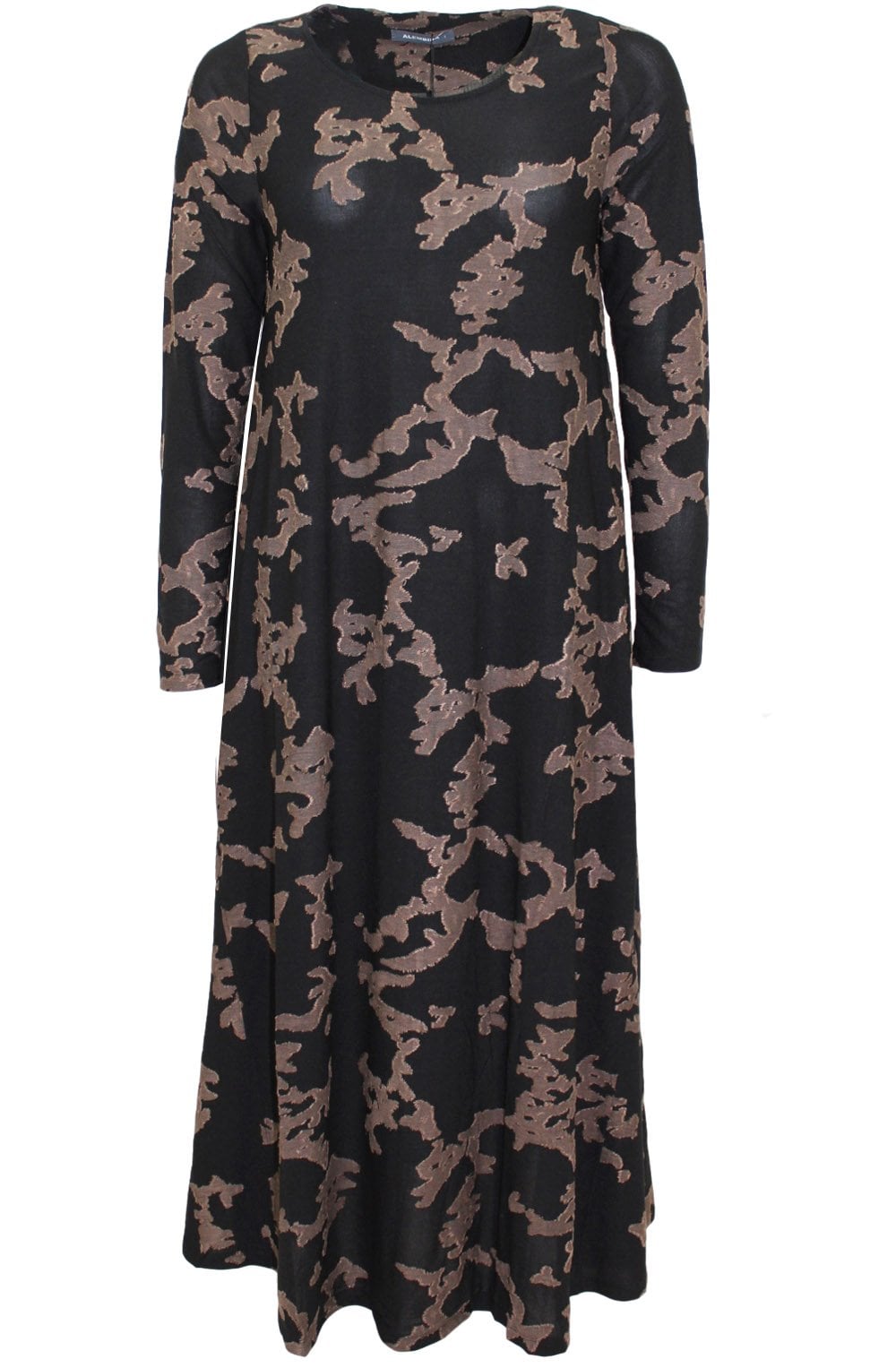Black & Mocha Print Dress