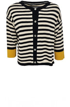 Black & Off White Knit Cardigan