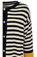 Black & Off White Knit Cardigan