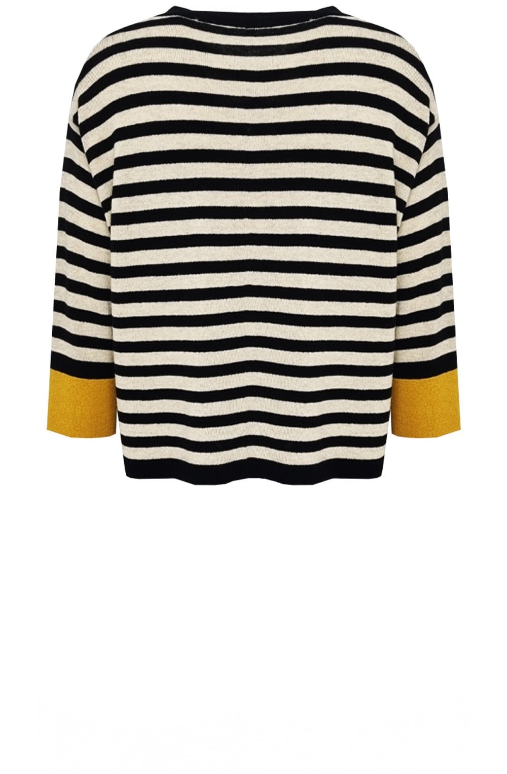 Black & Off White Knit Cardigan