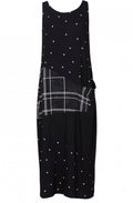 Black Patchwork Maxi Dress