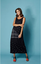 Black Patchwork Maxi Dress