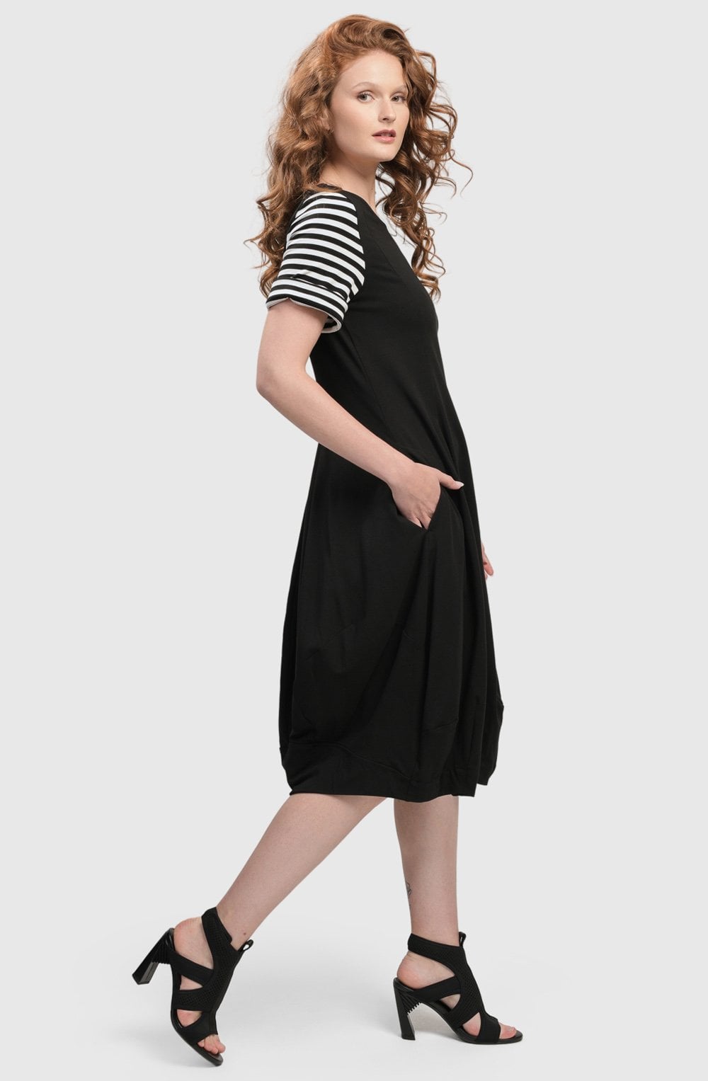 Black Urban Daytime Cocoon Dress