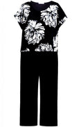 Black & White Floral Jumpsuit